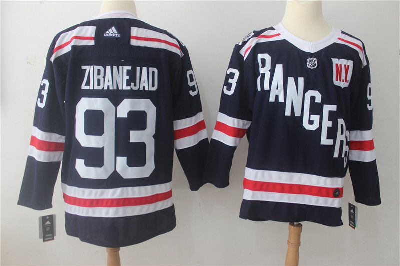 Men New York Rangers #93 Zibanejad Drak Blue Hockey Stitched Adidas NHL Jerseys->women nhl jersey->Women Jersey